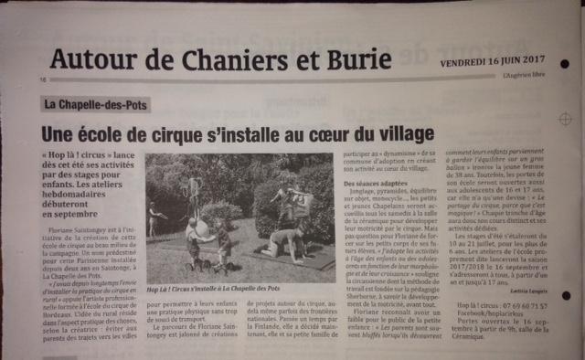 ARTICLE ANGERIEN LIBRE